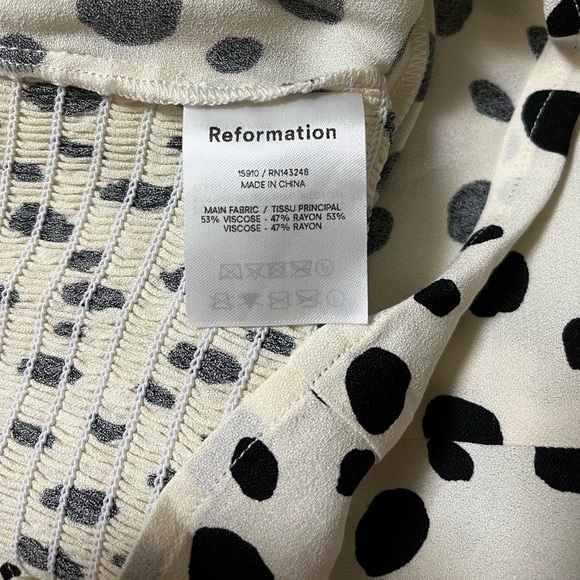 NWOT Reformation Reign Top - Ink Blot - Picture 4 of 5